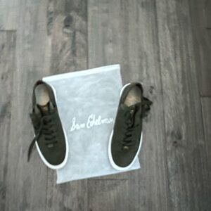 Sam Edelman Olive Sneakers with White Trim